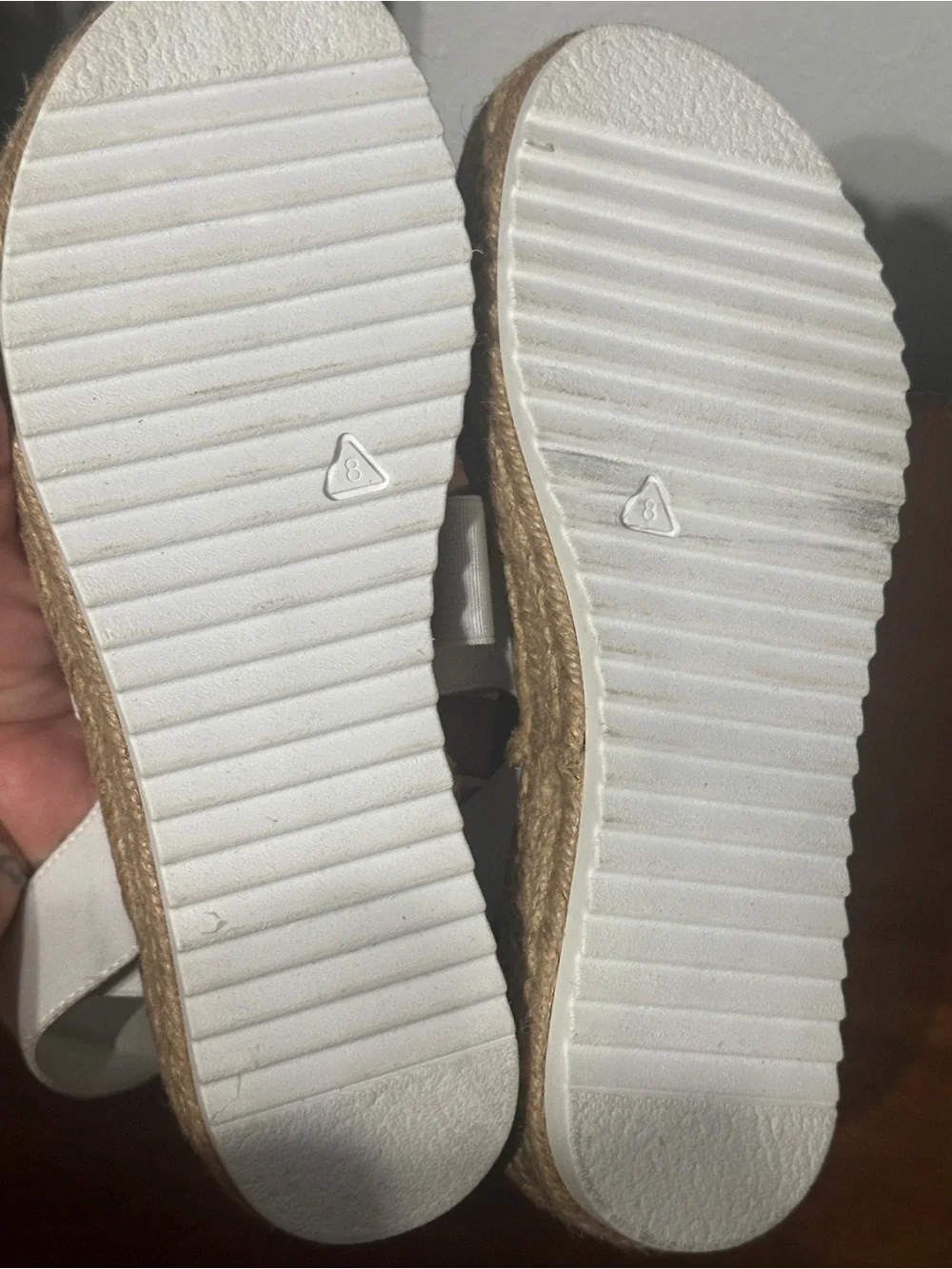 Steve Madden White Strappy Espadrille Platform Sandals